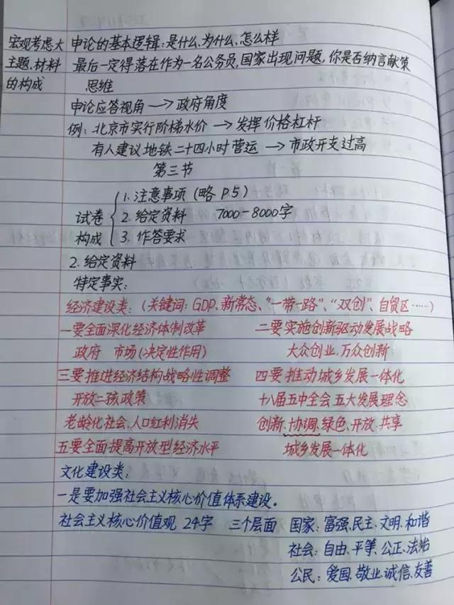 行測(cè)80分，申論70分，公考牛人筆記分享！